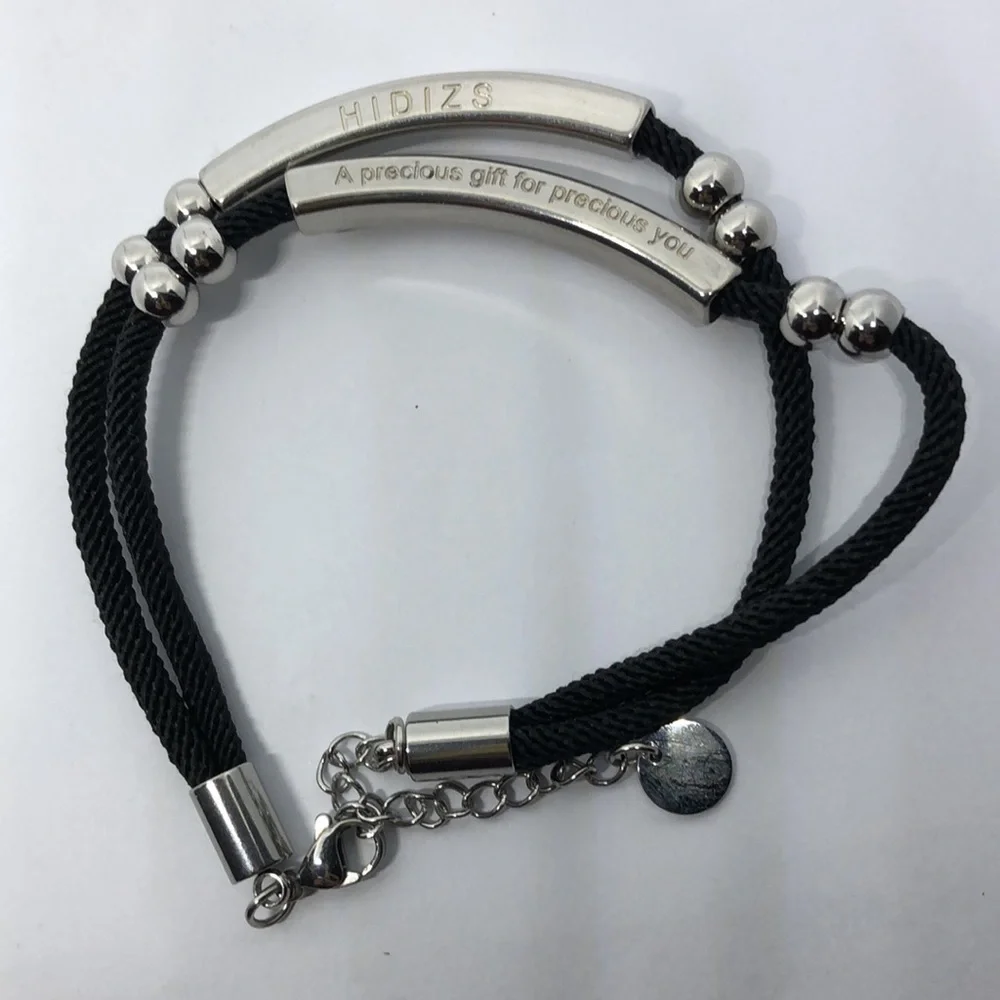 HIDIZS Bracelet Stainless Steel Handcrafted Layaredizs B Look Unisex 8-10